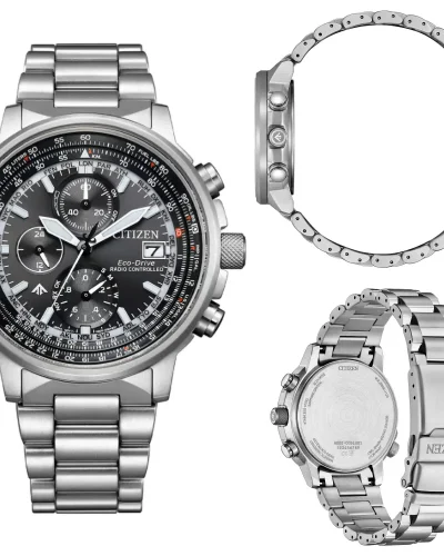 Citizen Crono Pilot Acciaio AT8300-58E Radiocontrollato