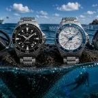 Hamilton Khaki Navy Auto 40mm con quadrante laccato 3D a onde, ghiera unidirezionale e calibro H-10 automatico svizzero