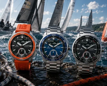Citizen Wave Tracker Promaster JV3000-13E con cinturino arancione BENEBiOL e display MIP per la vela
