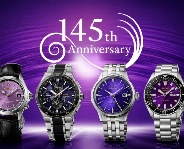 Collezione Seiko 145º anniversario in viola Edo con sei orologi limited edition