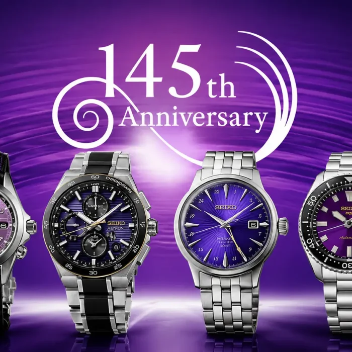 Collezione Seiko 145º anniversario in viola Edo con sei orologi limited edition